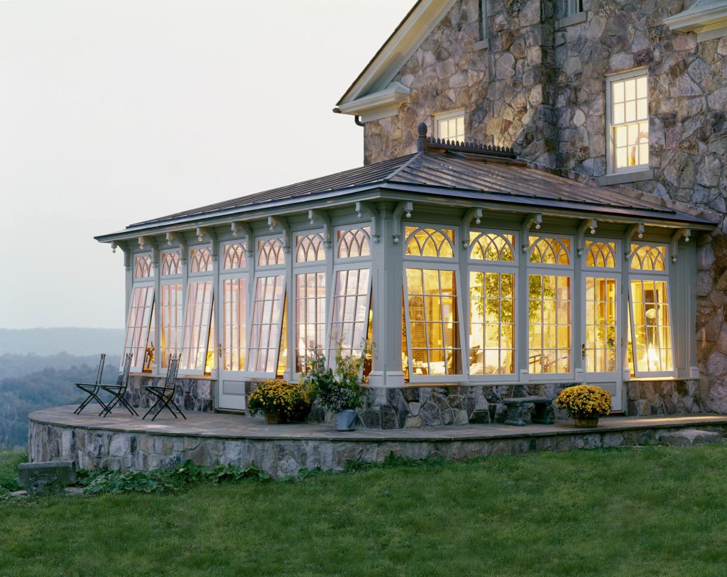custom stone conservatory | exterior view