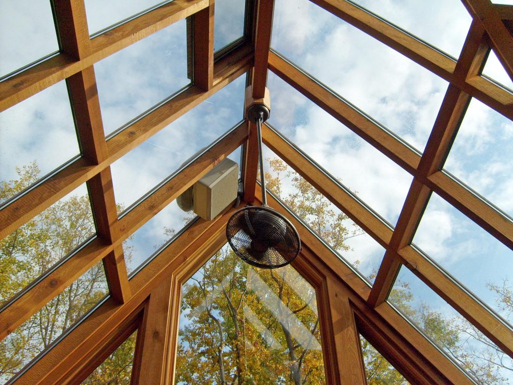 cedar greenhouses | interior greenhouse view | skylight view