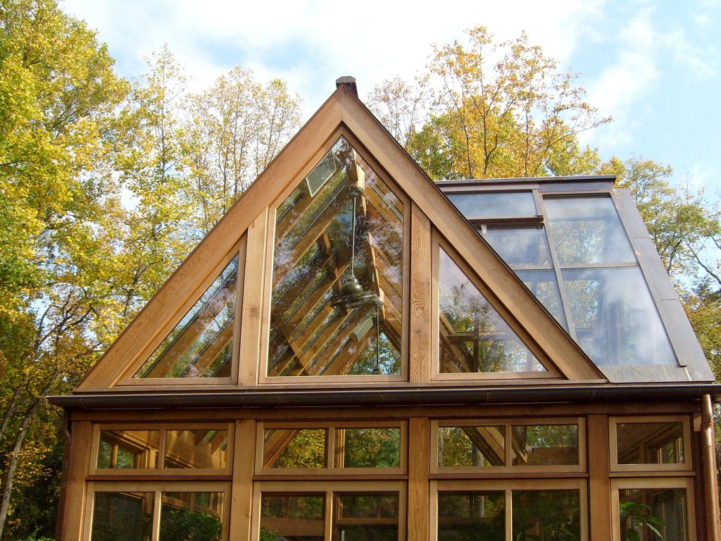 Cedar greenhouses| exterior skylight glass details