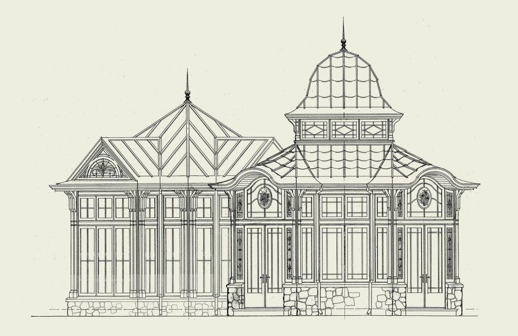 orchid house greenhouse and conservatory | shop drawing