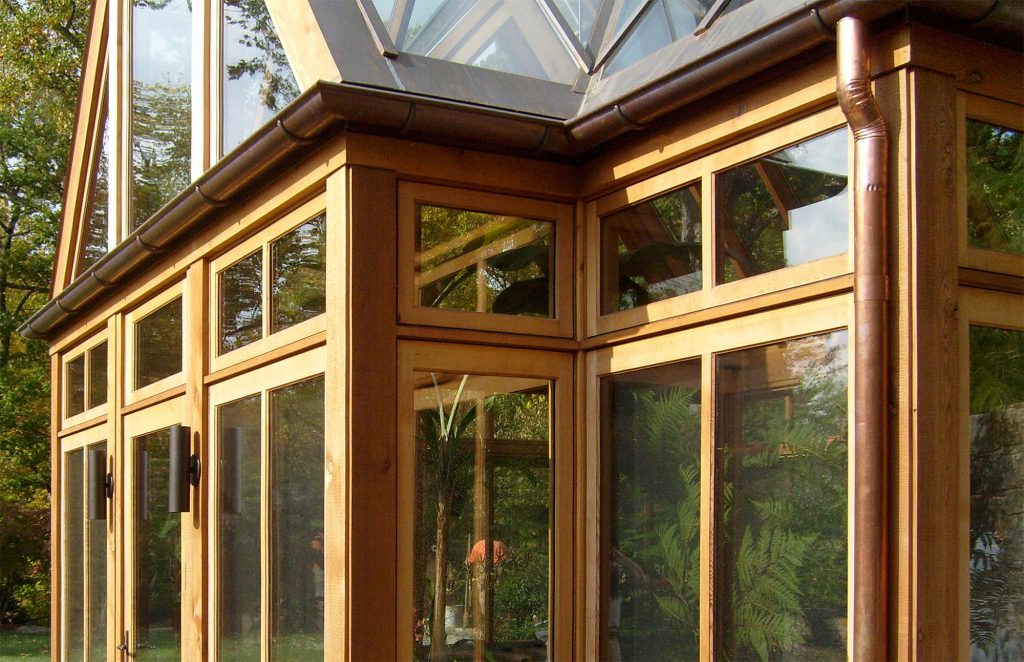 Cedar greenhouses | exterior window details