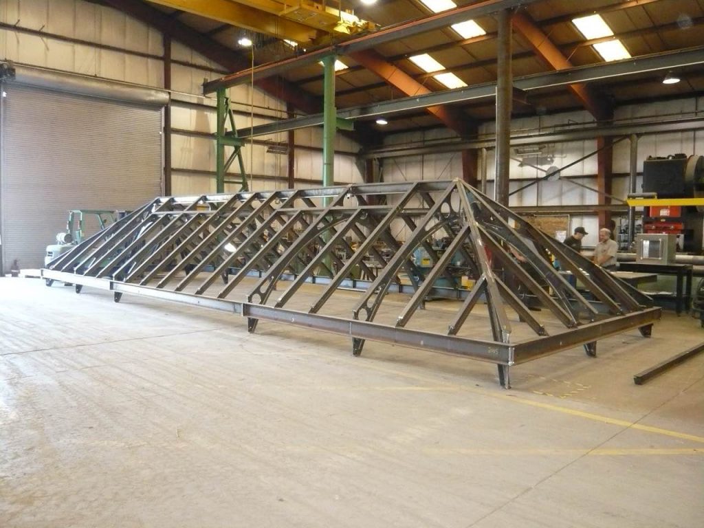 steel conservatories, in shop fabrication