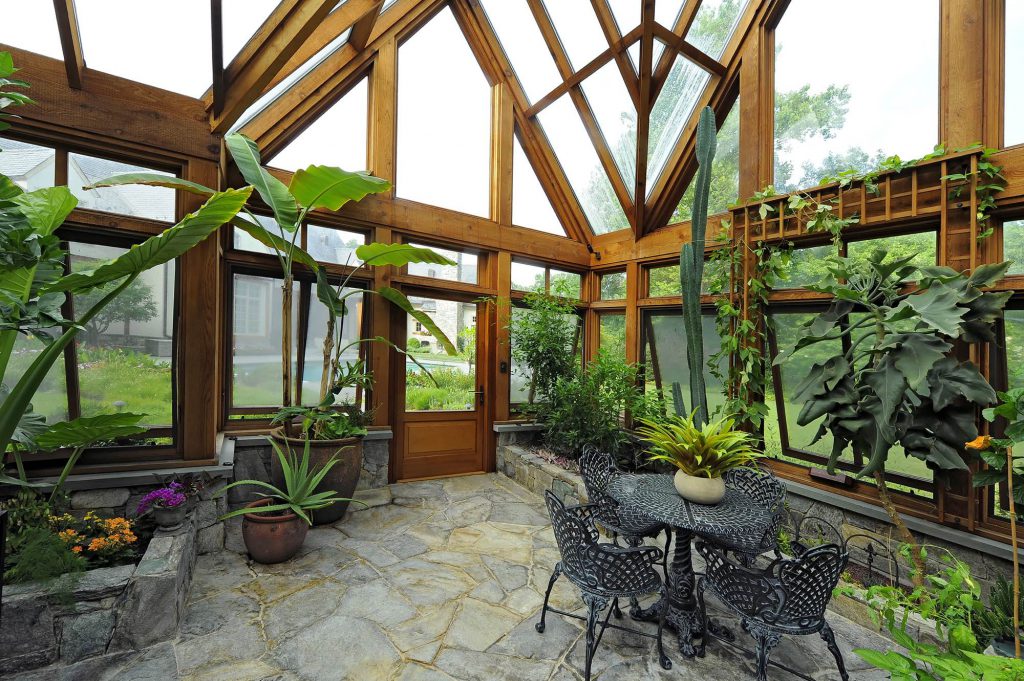 cedar greenhouse | interior view | sitting area