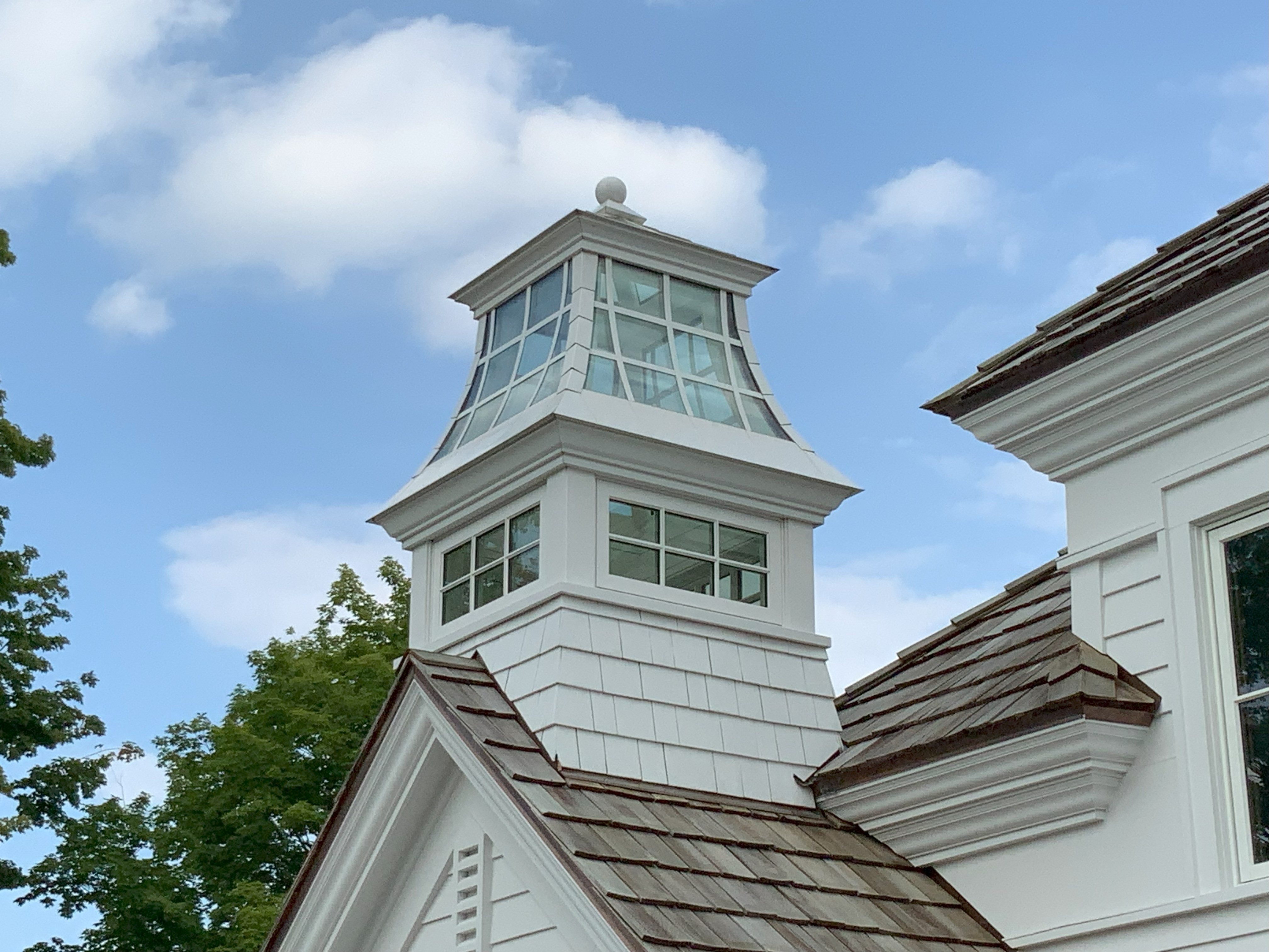 Custom wood lantern by Tanglewood Conservatories