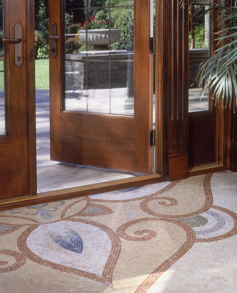 cast stone and copper conservatory | flooring details inside conservatory