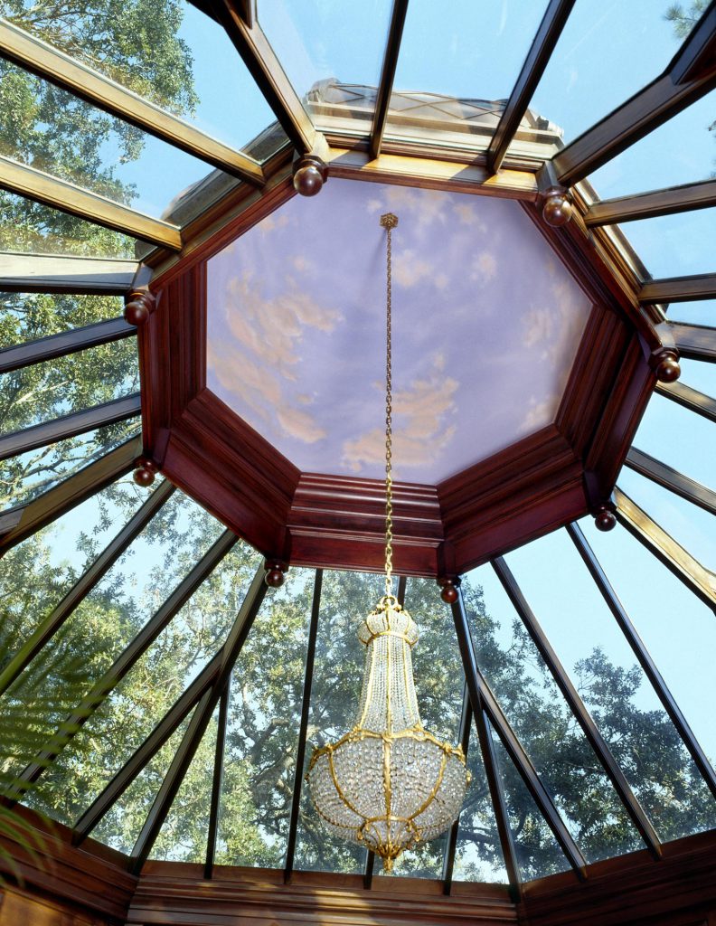 cast stone and copper conservatory | interior view