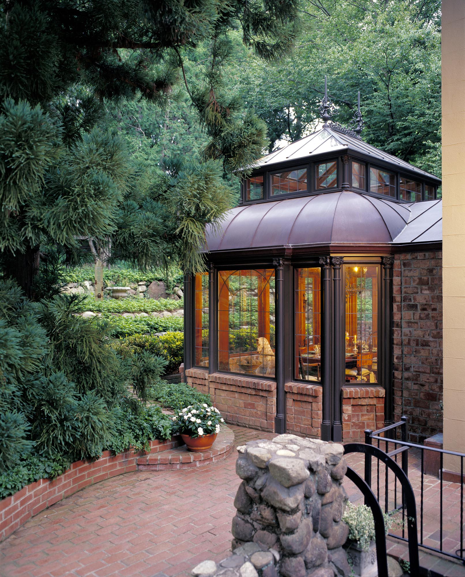 copper conservatory | exterior image view from house
