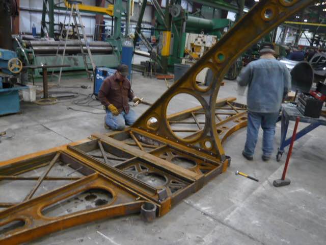 steel conservatories, in shop fabrication of steel