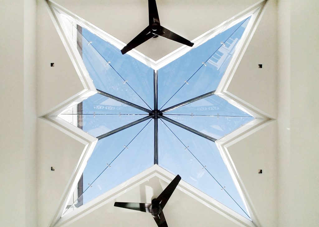 modern orangeries | interior view skylight