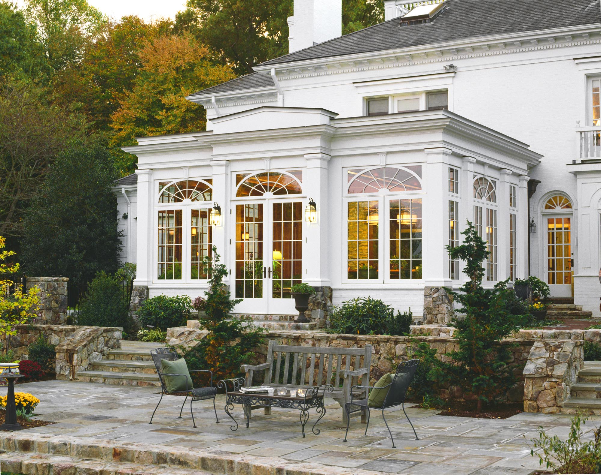 custom orangery | exterior view | flows well with current house