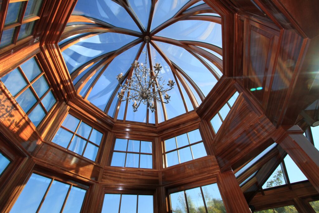 custom glass dome skylights cupolas and lanterns, dome interior view