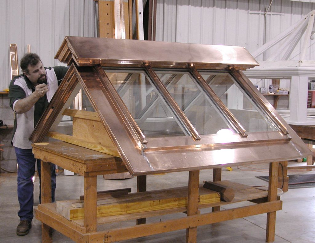 custom copper and glass dome, custom skylights