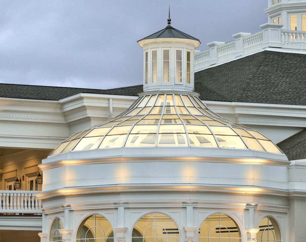 custom glass dome skylights cupolas and lanterns mahogany white dome