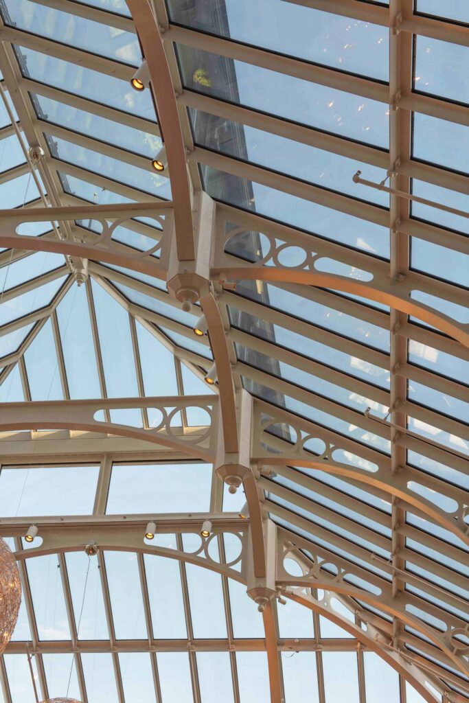 wedding conservatory steel and glass roof