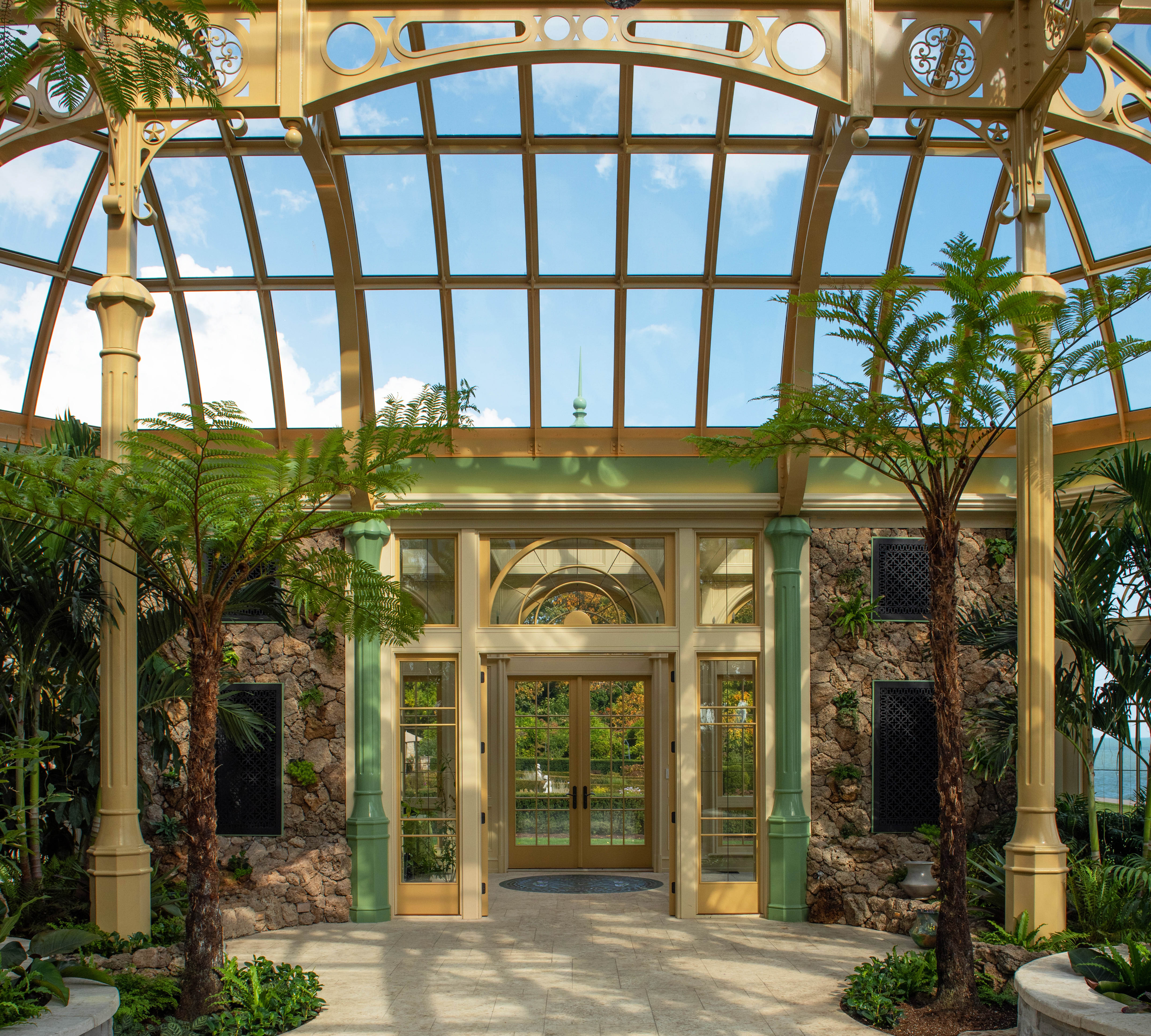 Custom Steel Palm House Conservatory_interior view