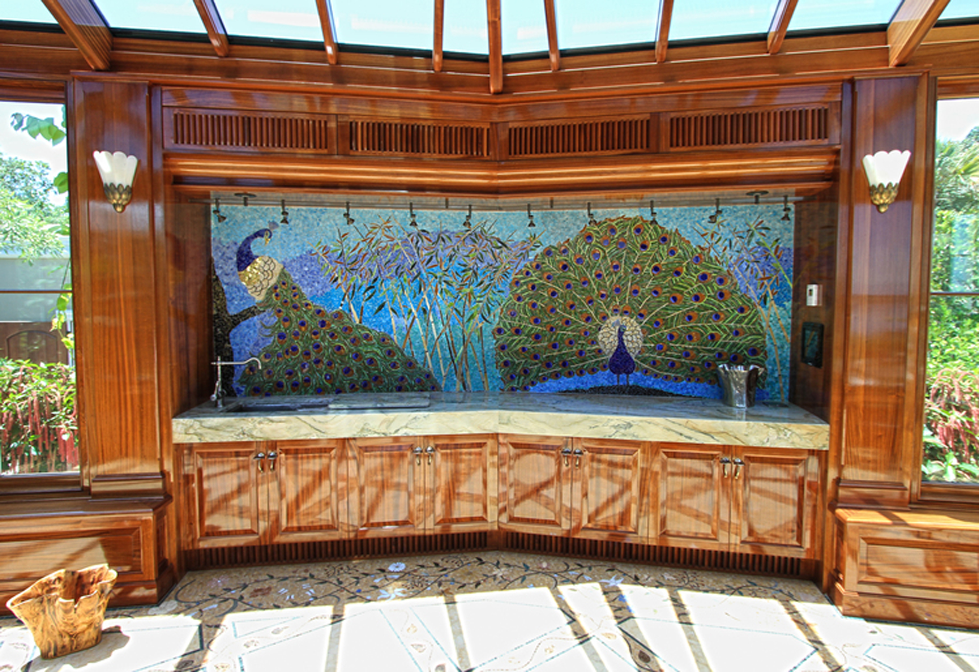 Interior mural in the conservatory greenhouse
