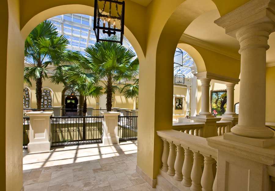 Interior side-view of the conservatory