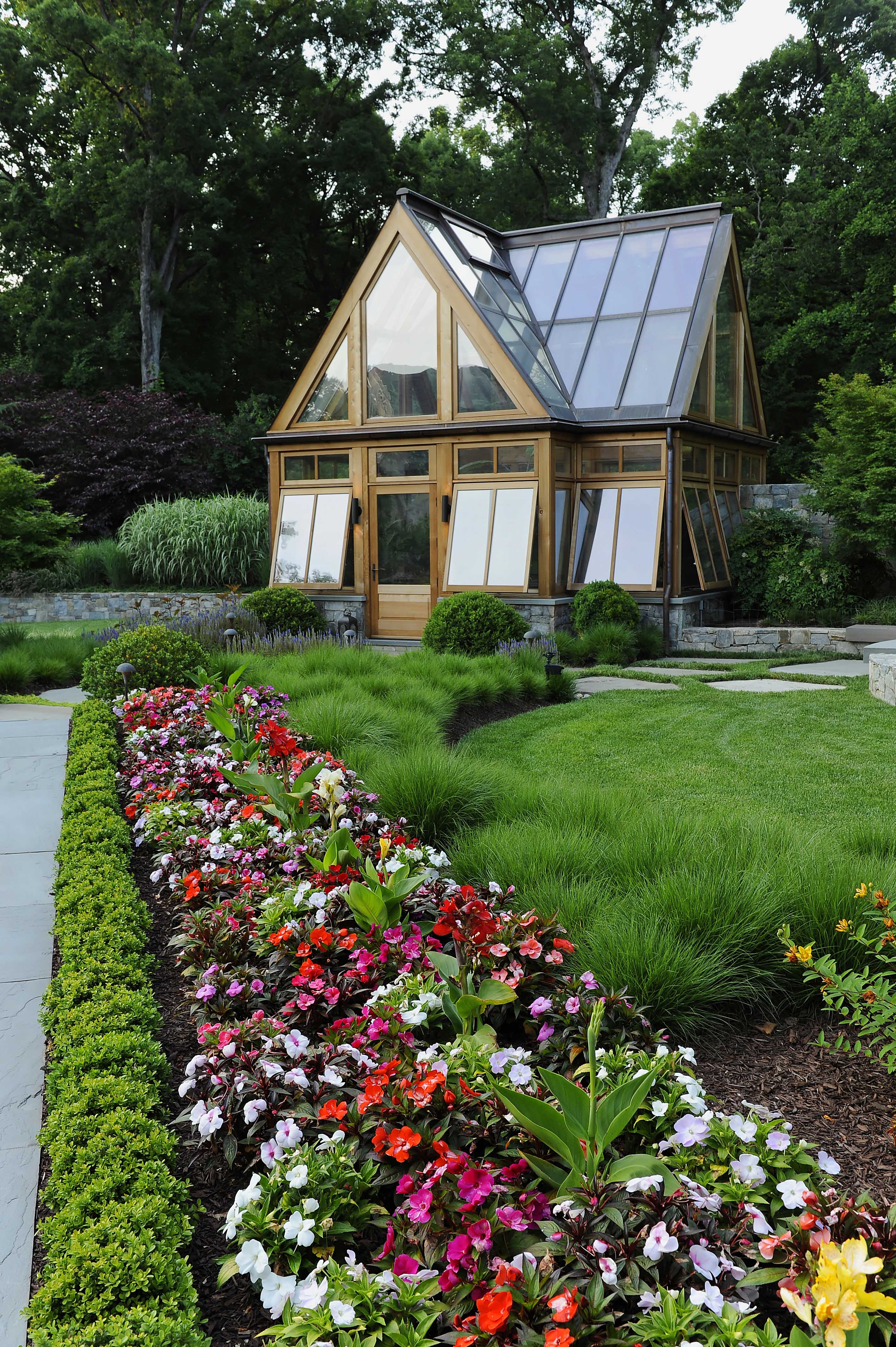 exterior cedar greenhouse