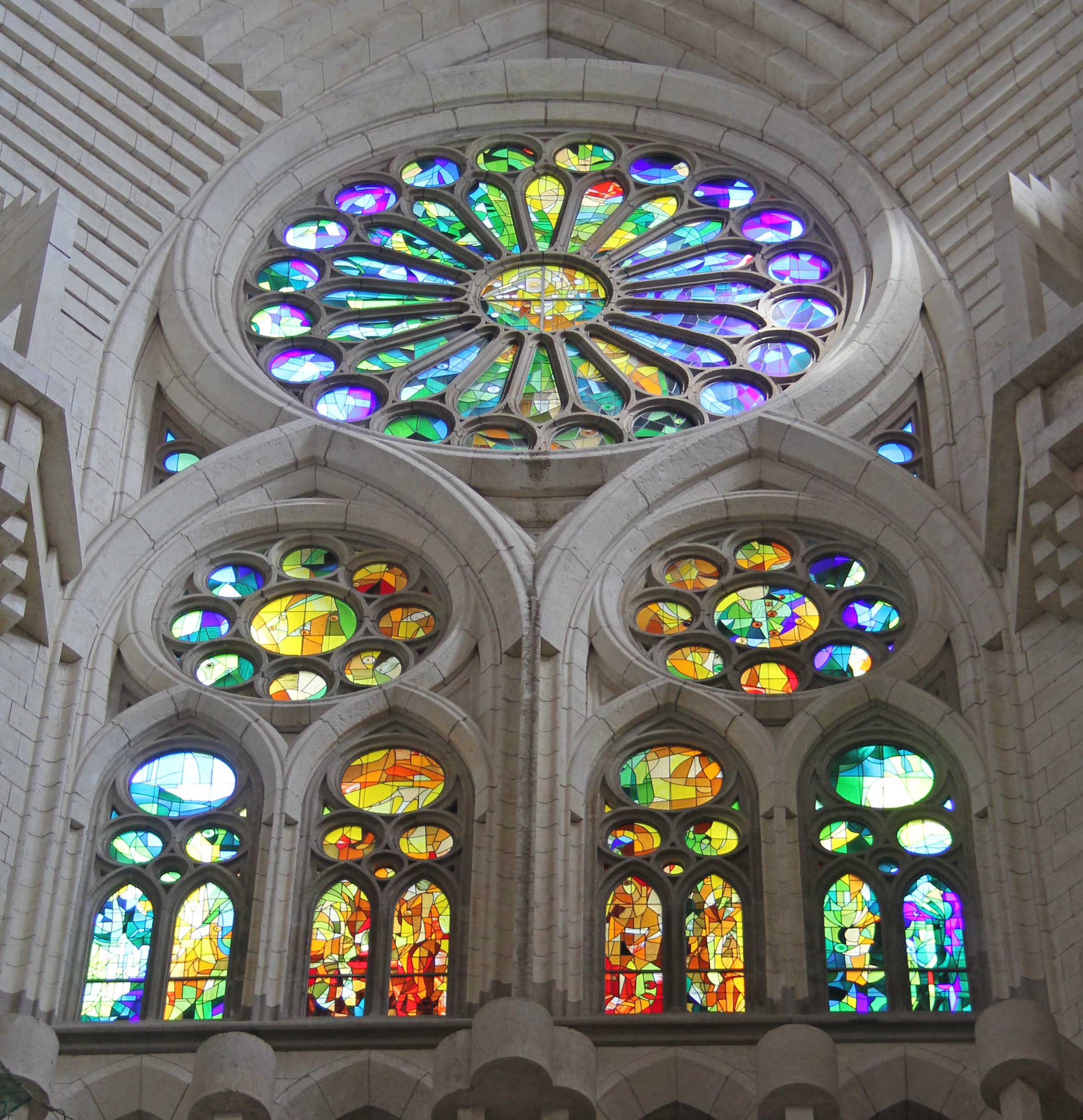 La Sagrada Familia Basilica in Barcelona. Architect: Antoni Gaudí, Photographed by Alan Stein